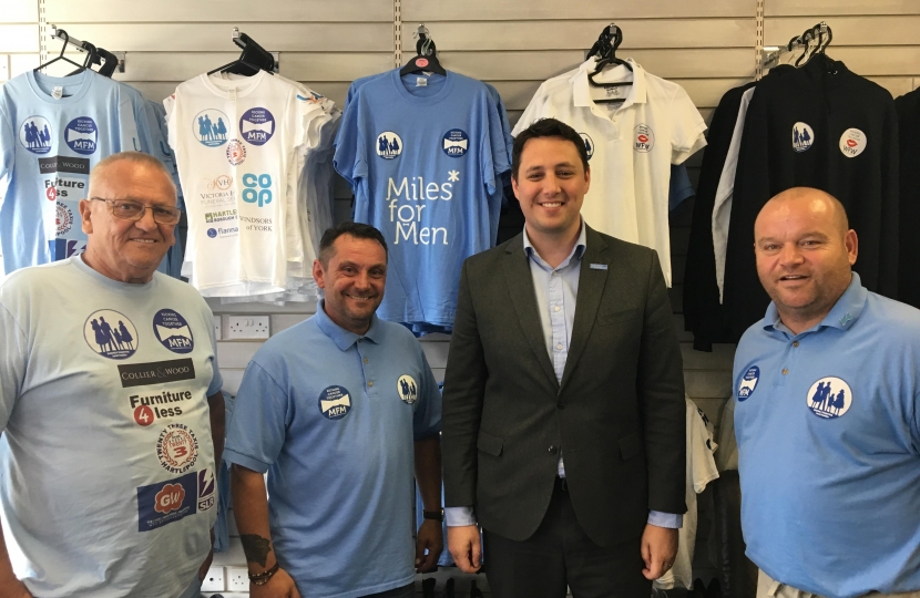 Ben Houchen meets Miles to Men at their new charity shop in Hartlepool