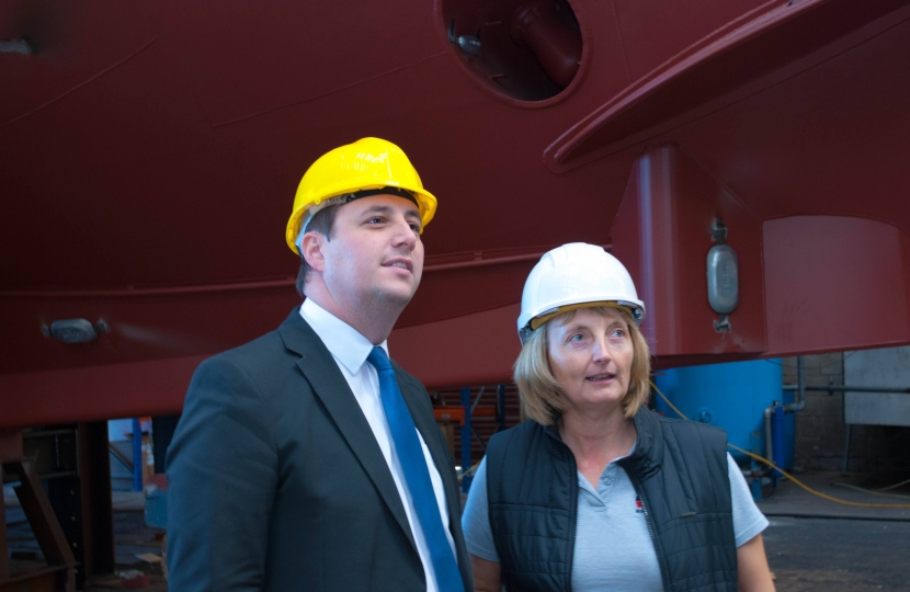 Mayor Ben Houchen visits shipbuilder that’s expanded into the Tees Valley