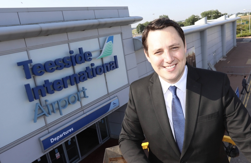 Ben Bouchen Teesside International Airport's new name