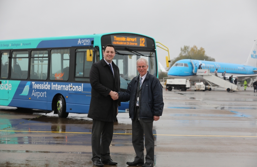 Teesside International Airport launches new bus service