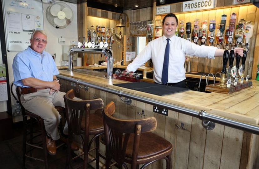 Cleveland Bay pub landlord Peter Rafferty with Tees Valley Mayor Ben Houchen