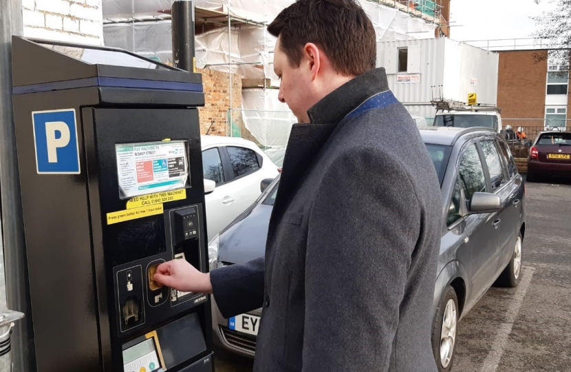 Tees Valley Mayor Ben Houchen paying for parking in Stockton town centre