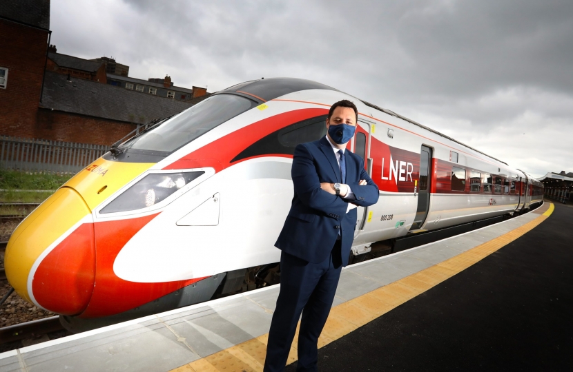 Mayor Welcomes Azuma Training Following Completion of Middlesbrough Station Platform Work