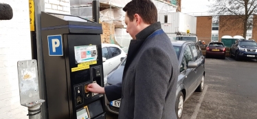 Tees Valley Mayor Ben Houchen paying for parking in Stockton town centre