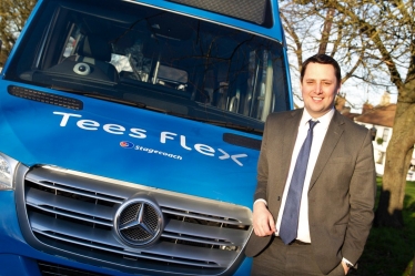 Mayor makes Tees Flex buses available to help vaccination effort at the Riverside
